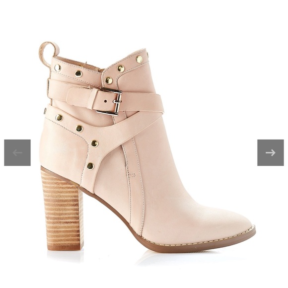 Walnut of Melbourne Beige Leather Boots - Picture 1 of 5